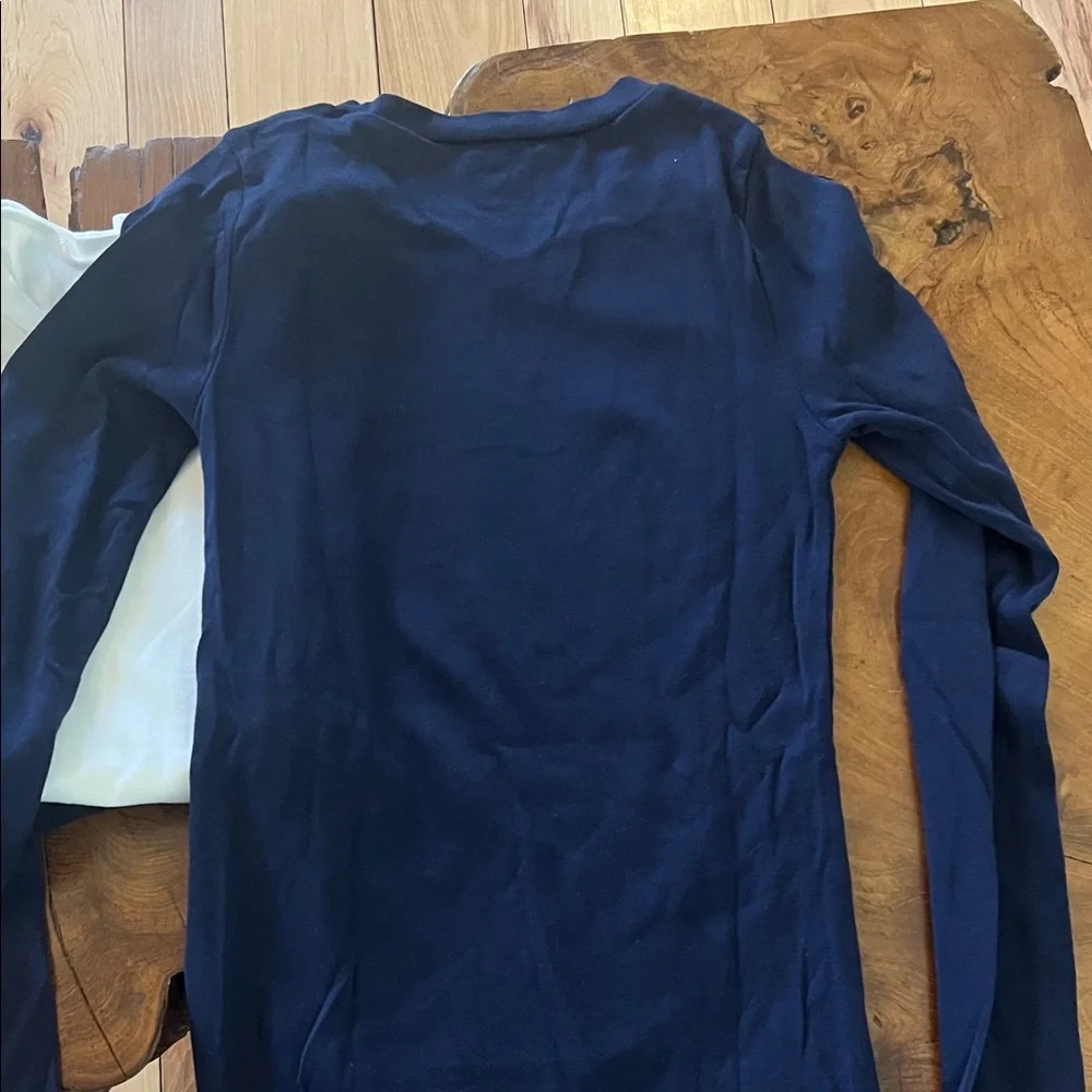 J. Crew Long Sleeve Tees - Gray, Black, White, and Navy - Picture 4 of 5